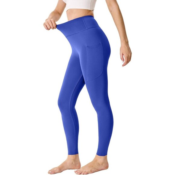 Womens High-Waist Seamless Yoga Leggings with Tummy Control & Pockets XS - Picture 3 of 7